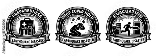 緊急時の避難行動シンボルセッ、Emergency Evacuation Symbol Set