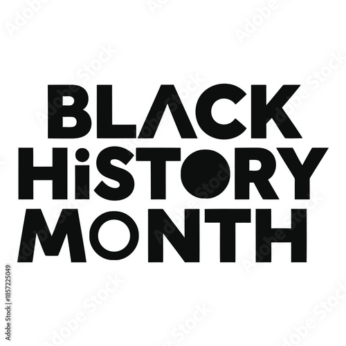 Black History Month awareness logo