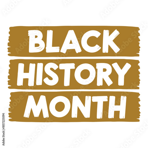 Black History Month awareness campaign logo design