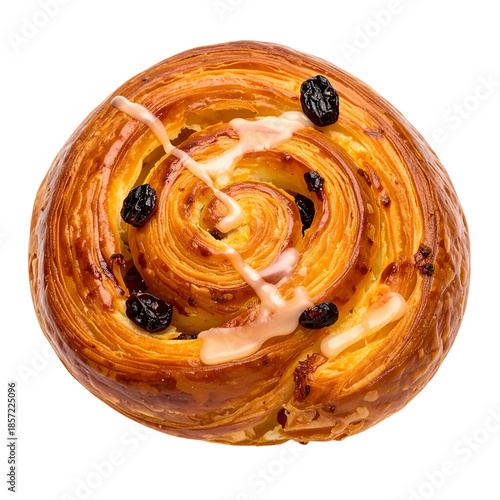 Danish pastry isolated on white background