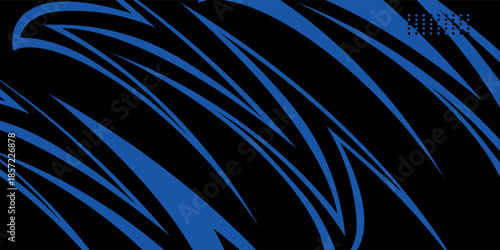 sports background, banner design in blue and black with pointed shapes and empty space. eps 10