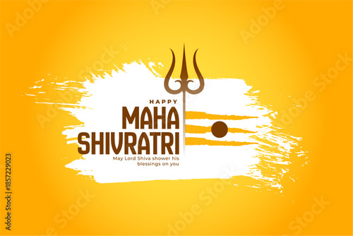 hindu festival maha shivratri festive poster with trident and tilak