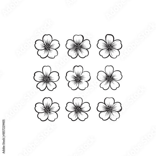 Manuka icon line art medicinal plant
