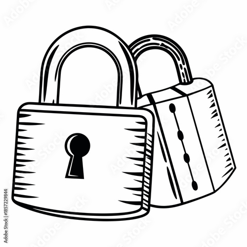 Lock Icon Vector Illustration Flat Security Desig vector illustration design 11