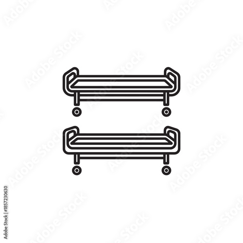Overbed Table icon art simple concept