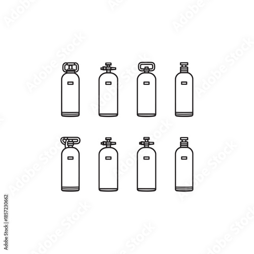 Oxygen Cylinder icon art simple graphic