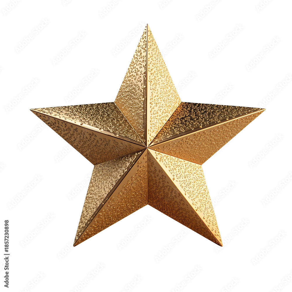 Fototapeta premium Golden Star Decoration for Christmas Tree