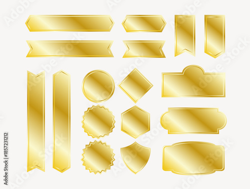 グラデーション金の帯とタグ