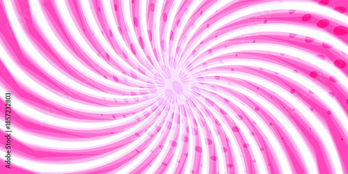 Abstract spiral sweet pink candy background vector design