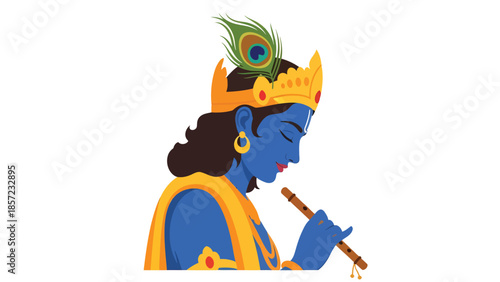 Krishna figure illustration, vector style