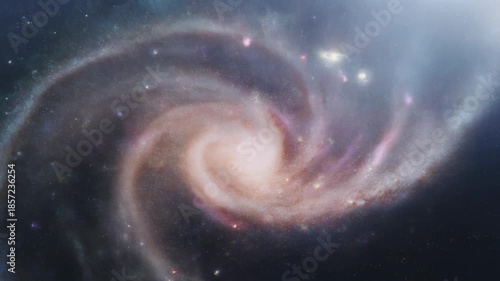 Wallpaper Mural Vibrant Spiral Galaxy with Stars and Cosmic Dust. Torontodigital.ca