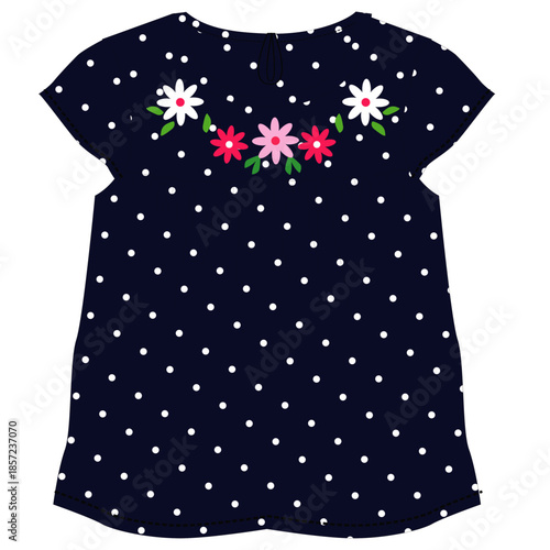GIRLS FROCKS FLOWER  PRINT VECTOR.ai