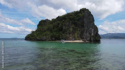 The aerial view of Bukal Island in the Philippines