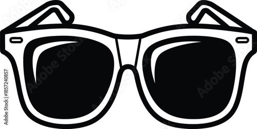 Black and white graphic of classic sunglasses eyewear