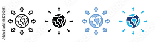 Expansion icon set multiple style collection