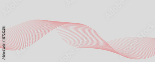 Abstract colorful wave element for design. Digital frequency track equalizer. Stylized line art background.Vector illustration.Wave with lines created using blend tool.