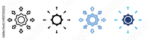 Expansion icon set multiple style collection