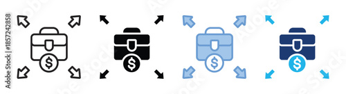 Expansion icon set multiple style collection