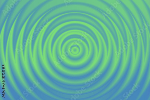 Concentric green and blue ripples creating a mesmerizing abstract pattern illustration