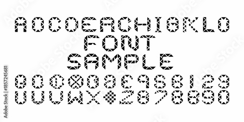 A visual exploration of a unique dotted pixel font style and sample characters