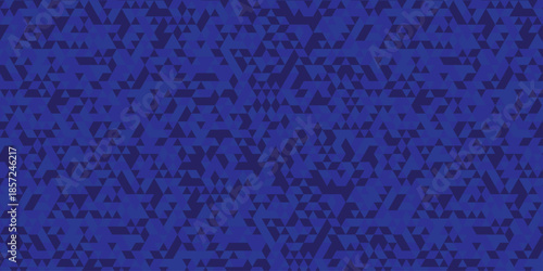 Vector abstract geometric blue low polygon triangle paper wallpaper. origami paper background. gradient grid creative digital business triangular low textile design.