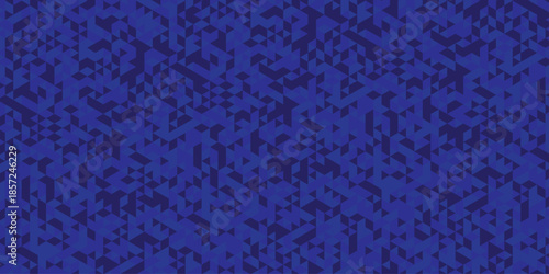 Vector abstract geometric blue low polygon triangle paper wallpaper. origami paper background. gradient grid creative digital business triangular low textile design.