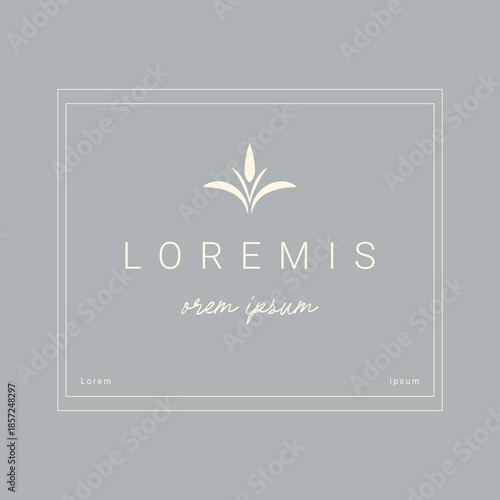 elegant natural feminine product label that blossoms in happiness