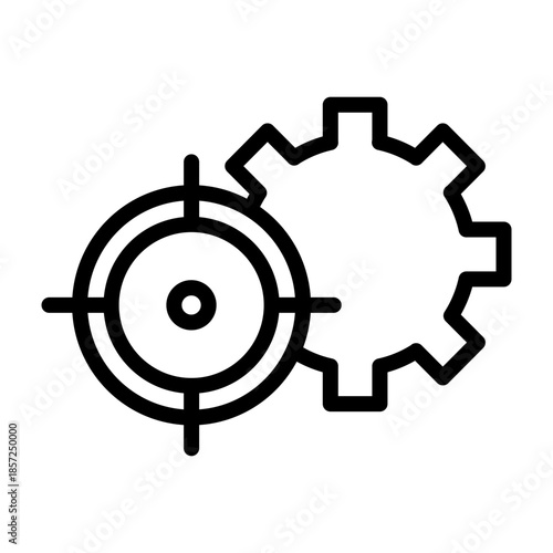 Project Scope Vector Line Icon Design