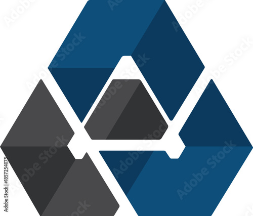 Abstract business strategy logo symbol for consulting and professional corporate identity