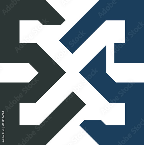 Minimal abstract consulting logo for strategy firms and corporate branding