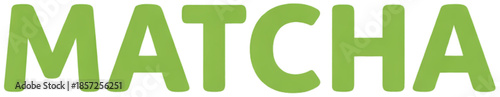 MATCHA Minimal Typography Design Element