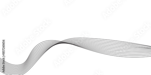 Technology abstract lines on white background. Abstract white blend digital technology flowing wave lines background. Modern glowing moving lines design. Modern white moving lines design element.