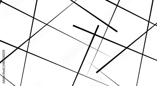 Random chaotic lines abstract geometric patterns of modern design. Random geometric line pattern on a transparent background.

