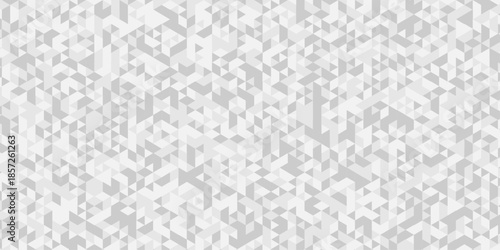 Abstract low polygon paper design. white and gray pattern square background. Geometric print composed of triangles. white triangle tiles pattern mosaic wallpaper background.