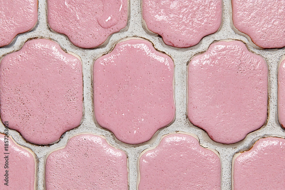 Fototapeta premium Pink Art Deco Tile Pattern Texture Stylish Background for Design Projects.