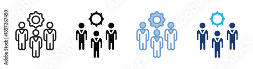 Performance icon set multiple style collection