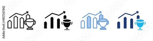 Award icon set multiple style collection