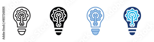 Creative icon set multiple style collection