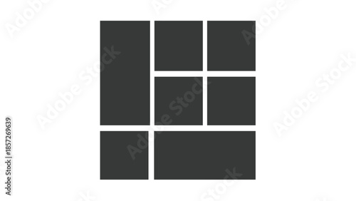 Modern Vector photo collage template frame