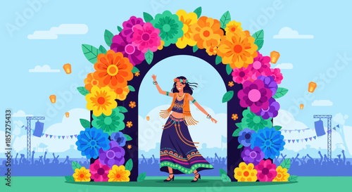 Woman dancing on skateboard outdoors freely.