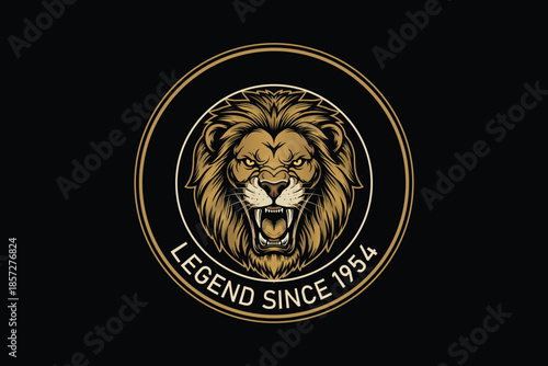 Legendary lion logo with gold accents and bold text since 1954