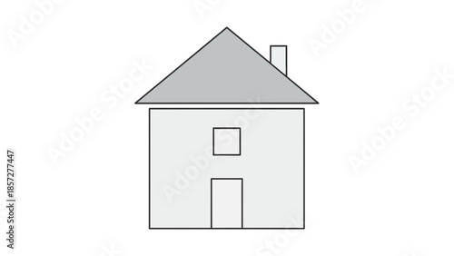 Simple Geometric House Icon Illustration Representing Home, Property, and Architecture Concepts