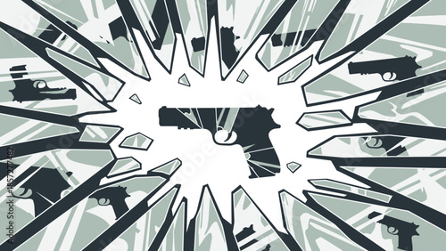 Shattered Dreams Abstract Representation of Violence and Conflict