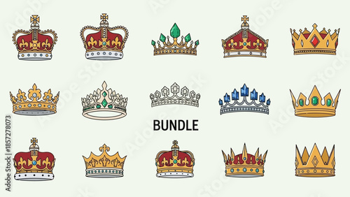 Collection of Royal Crowns and Tiara Designs.