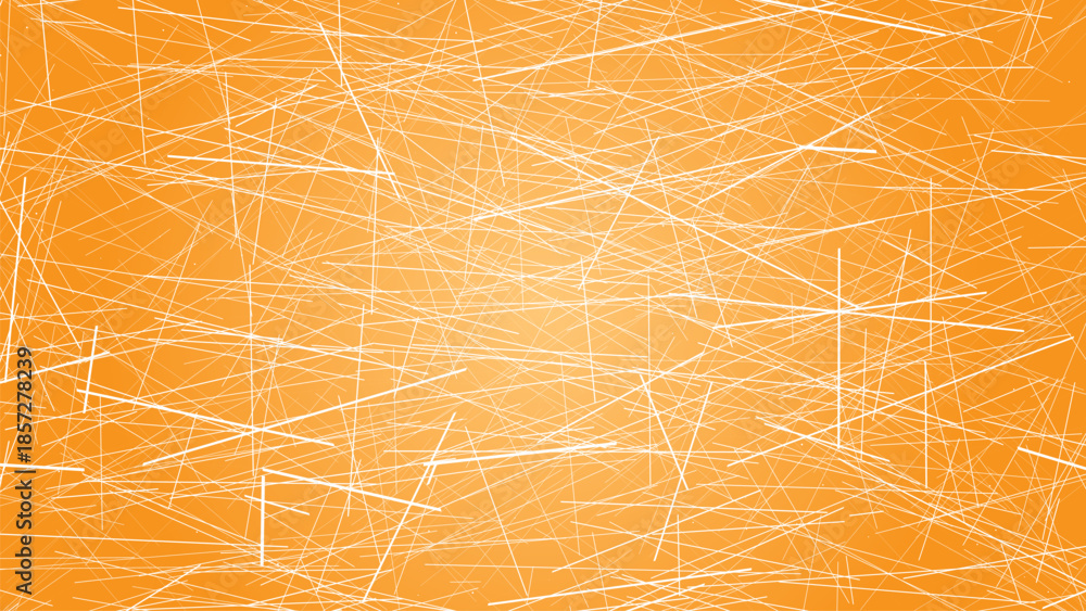 Obraz premium Abstract Orange Background with White Scribble Lines Texture