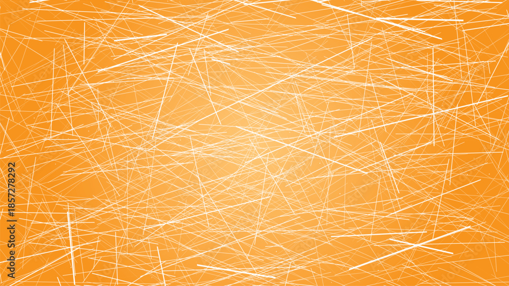 Obraz premium Abstract Orange Background with White Scribble Lines Texture