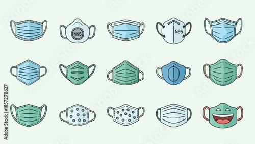 Variety of Face Masks Designs and Colors.