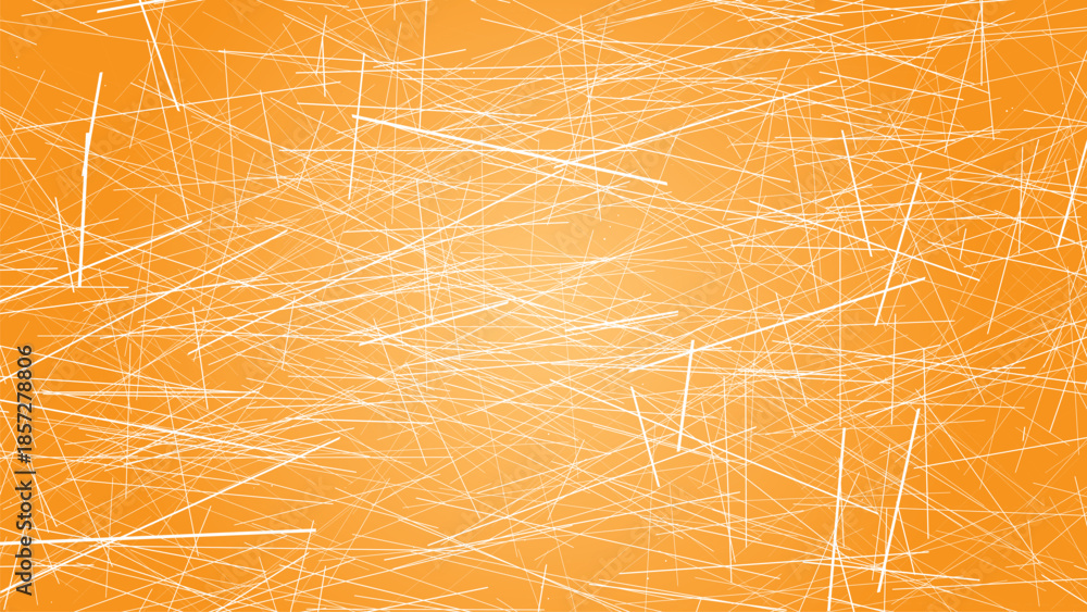 Obraz premium Abstract Orange Background with White Scribble Lines Texture
