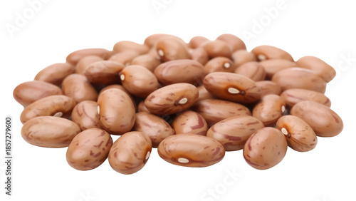 Photos Pile of pinto beans PNG isolated on transparent background, nutritious legume fo