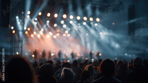 Concert crowd night